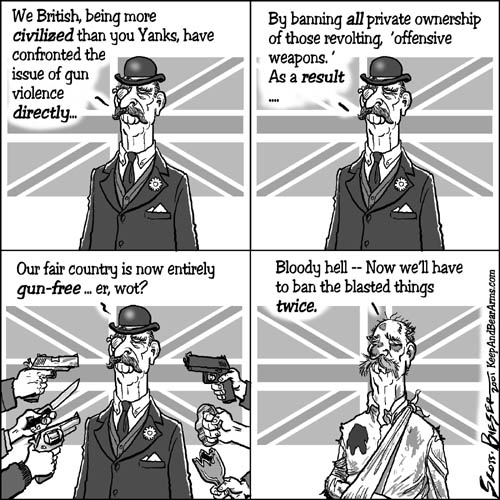 Lord Brit-itch thinks banned guns need to be banned some more.