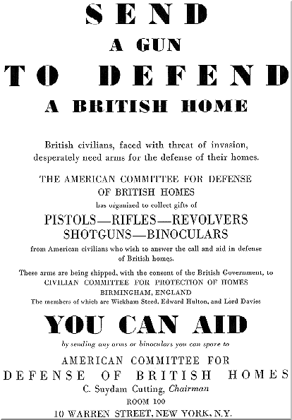 [IMG] WW2 American Committee for Defense of British Homes poster.
